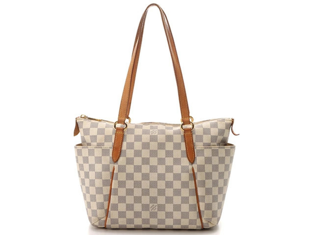 LOUIS VUITTON Totally Shoulder Tote Bag Damier Azur White